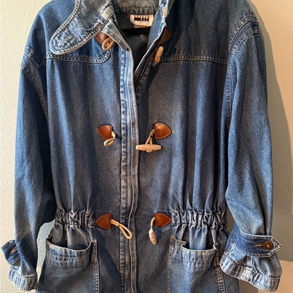 Leslie Fay Jackets & Blazers - Vintage Leslie Fay Blue and Brown Jean Jacket